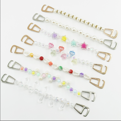 A-29  Crocs DIY Accessories Pearl Chains, Versatile High-Quality Detachable Shoe Charms, Shoe Decoration Clips