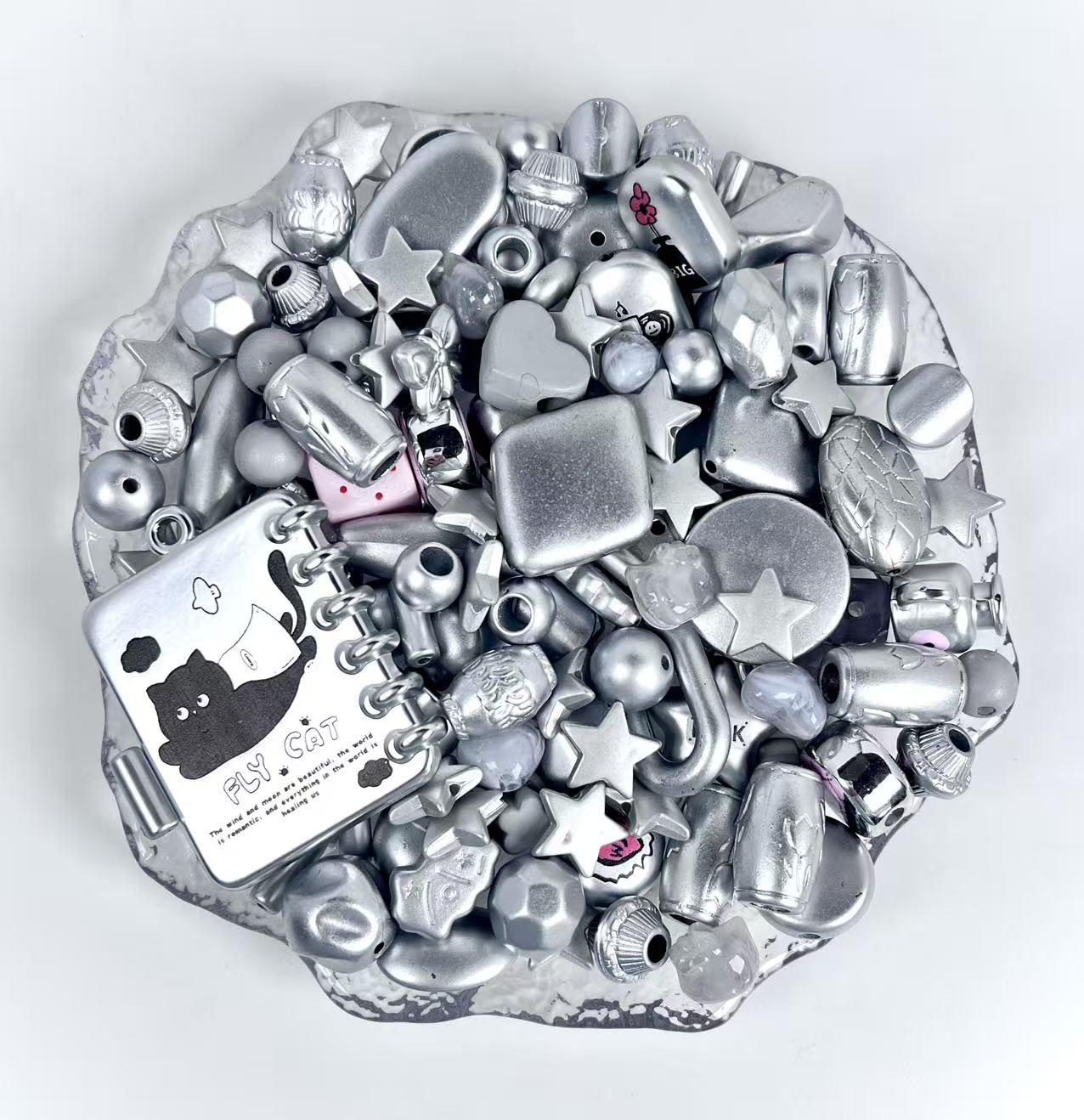 S-08  Mixed beads for mobile phone chain making, keychain, backpack chain