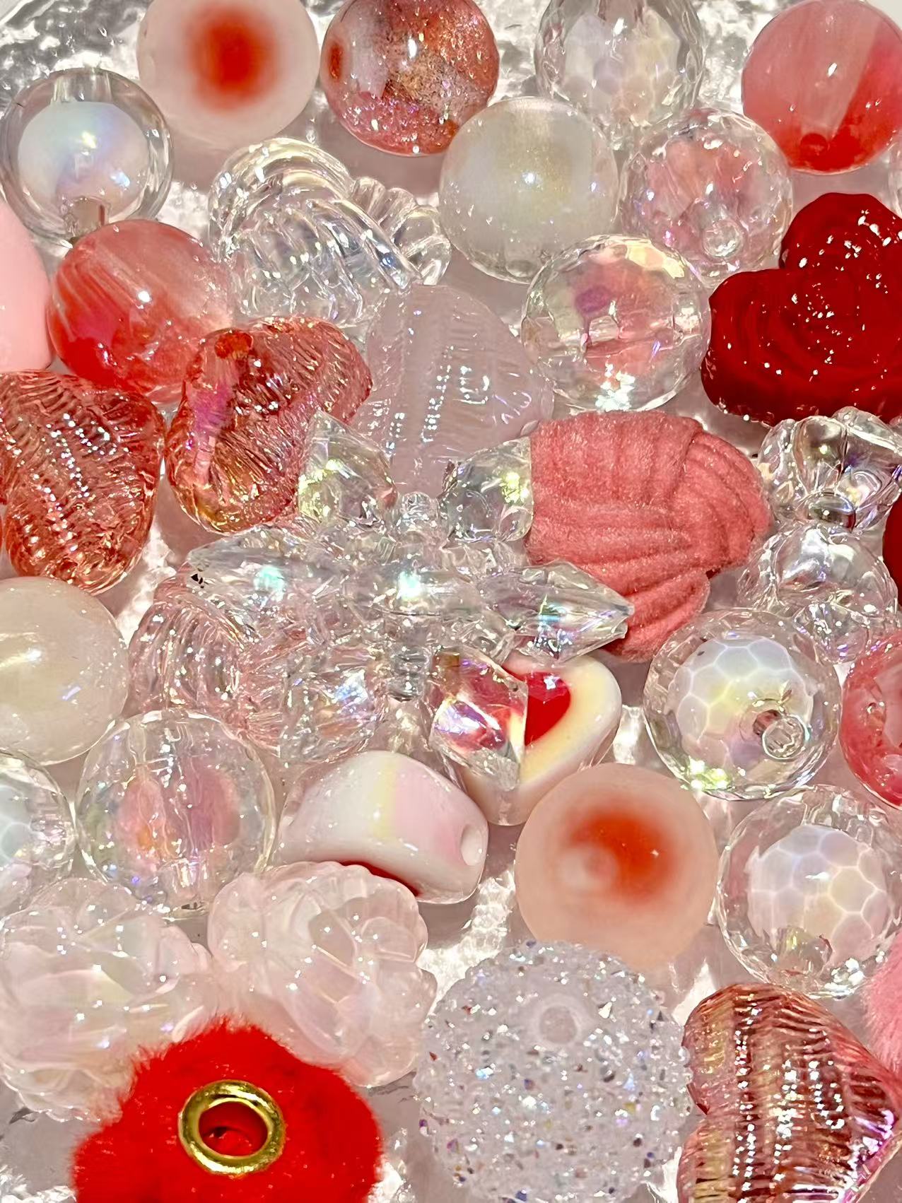 C-18 Mixed beads for mobile phone chain making, keychain, backpack chain