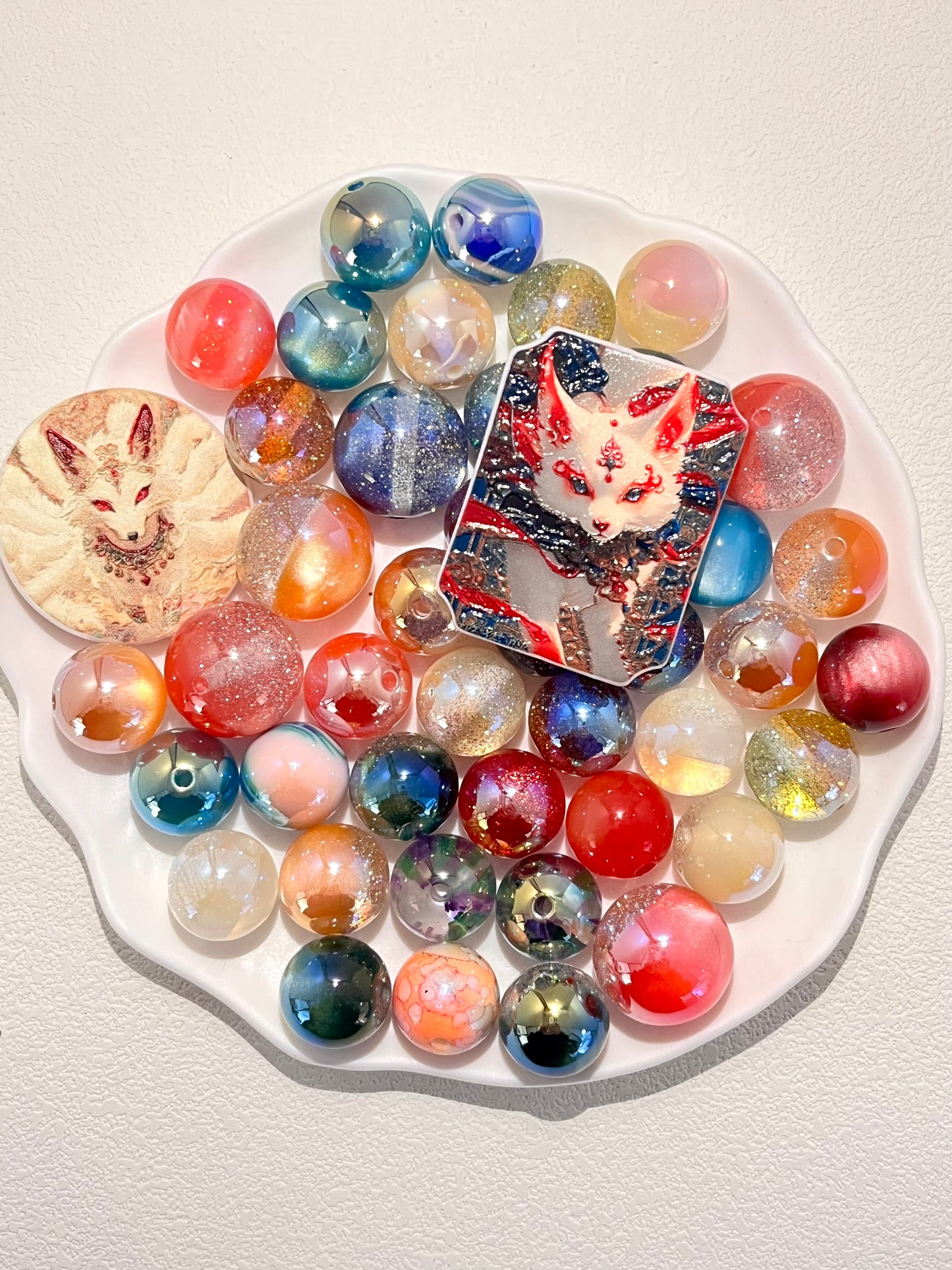 B-02 Mixed beads for mobile phone chain making, keychain, backpack chain