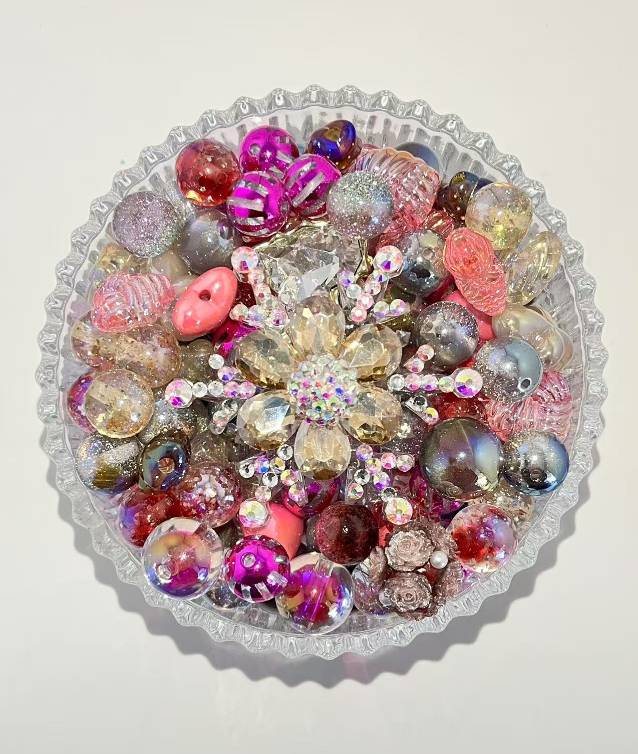 C-42  Mixed beads for mobile phone chain making, keychain, backpack chain