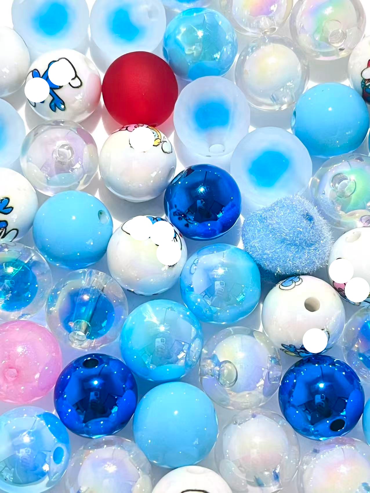C-33  Mixed beads for mobile phone chain making, keychain, backpack chain