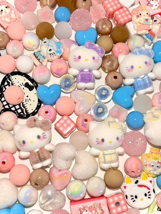 C-40  Mixed beads for mobile phone chain making, keychain, backpack chain