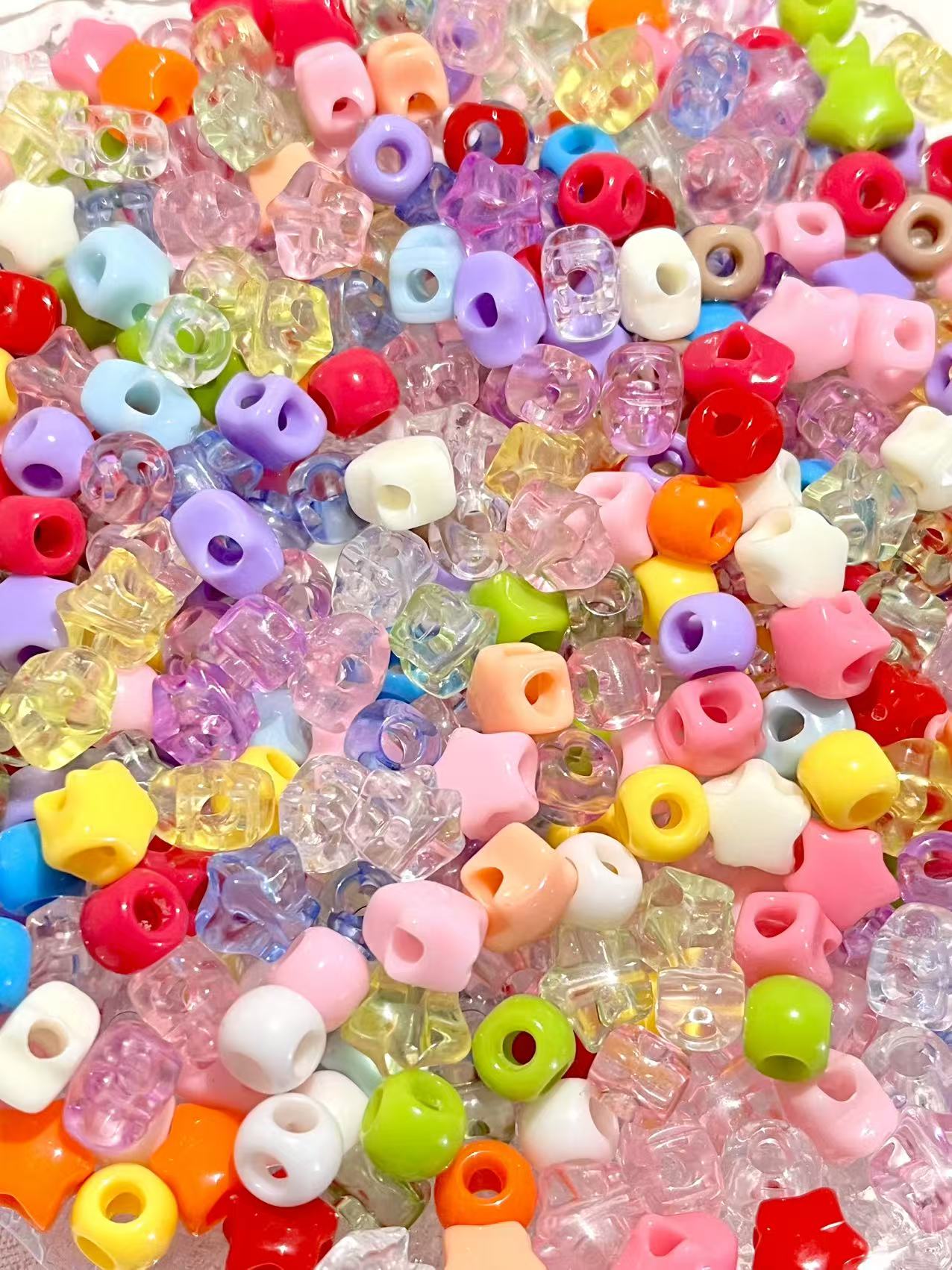 S-21  Mixed beads for mobile phone chain making, keychain, backpack chain