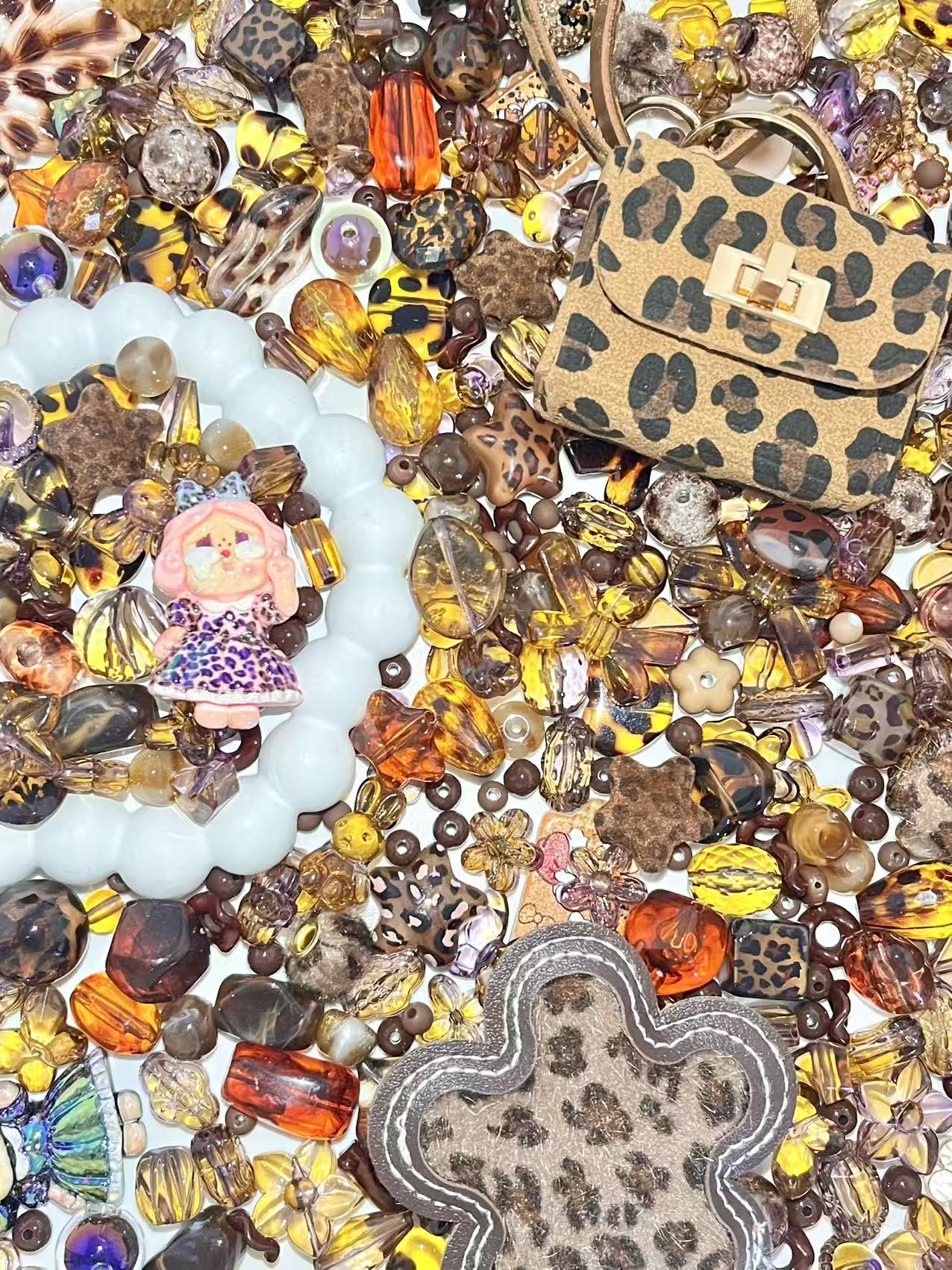 S-36 Mixed beads for mobile phone chain making, keychain, backpack chain