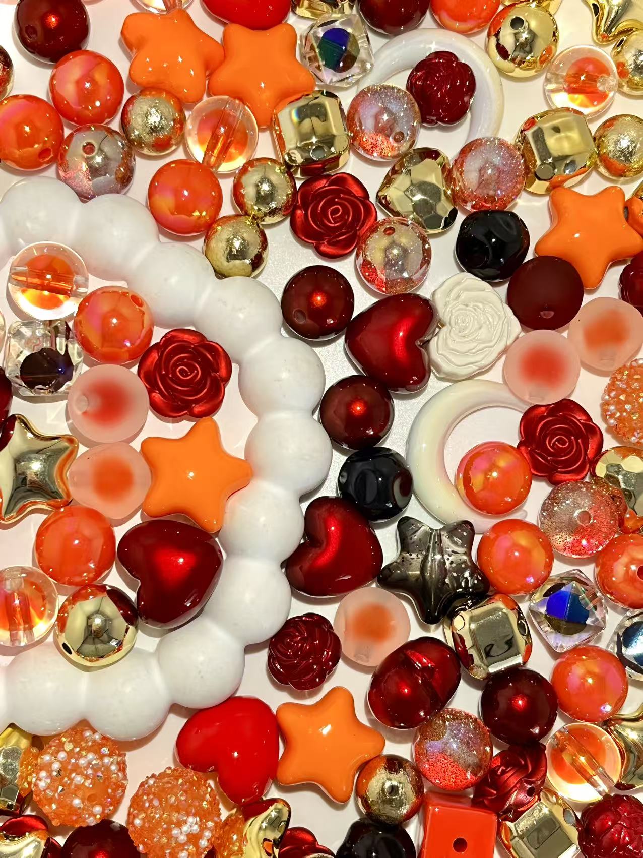 C-19 Mixed beads for mobile phone chain making, keychain, backpack chain