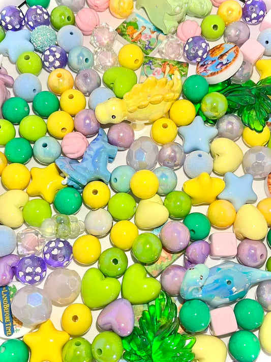 C-52 Mixed beads for mobile phone chain making, keychain, backpack chain