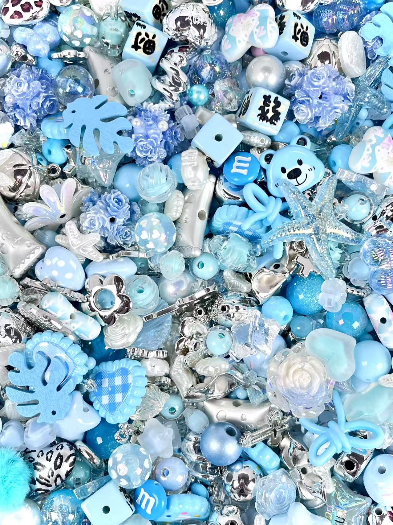 S-26  Mixed beads for mobile phone chain making, keychain, backpack chain