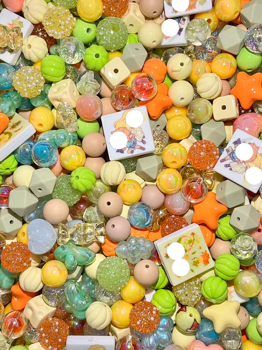 C-15  Mixed beads for mobile phone chain making, keychain, backpack chain