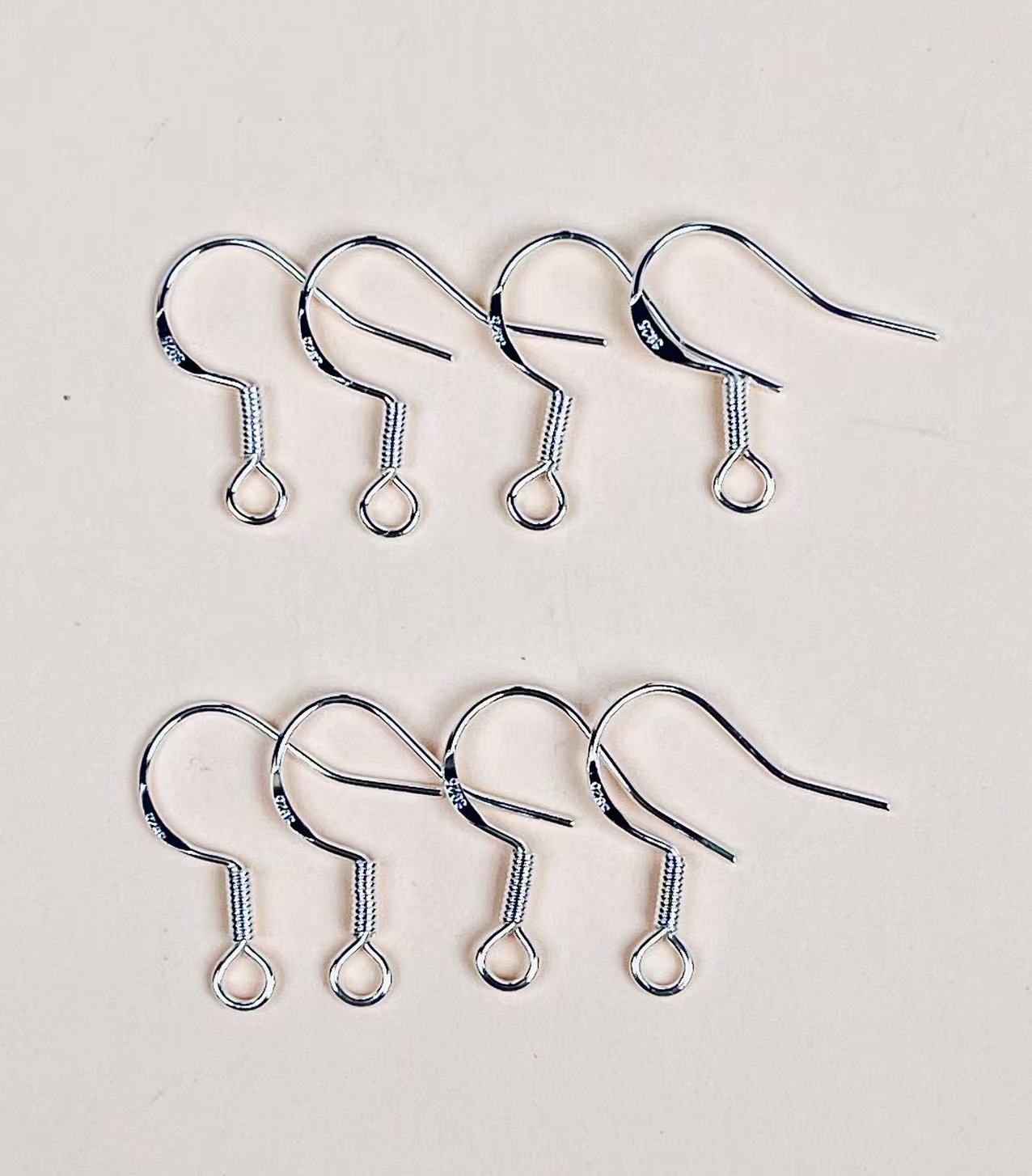 A-44  925 Sterling Silver & KC Gold Plated Ear Hooks for DIY Jewelry Making