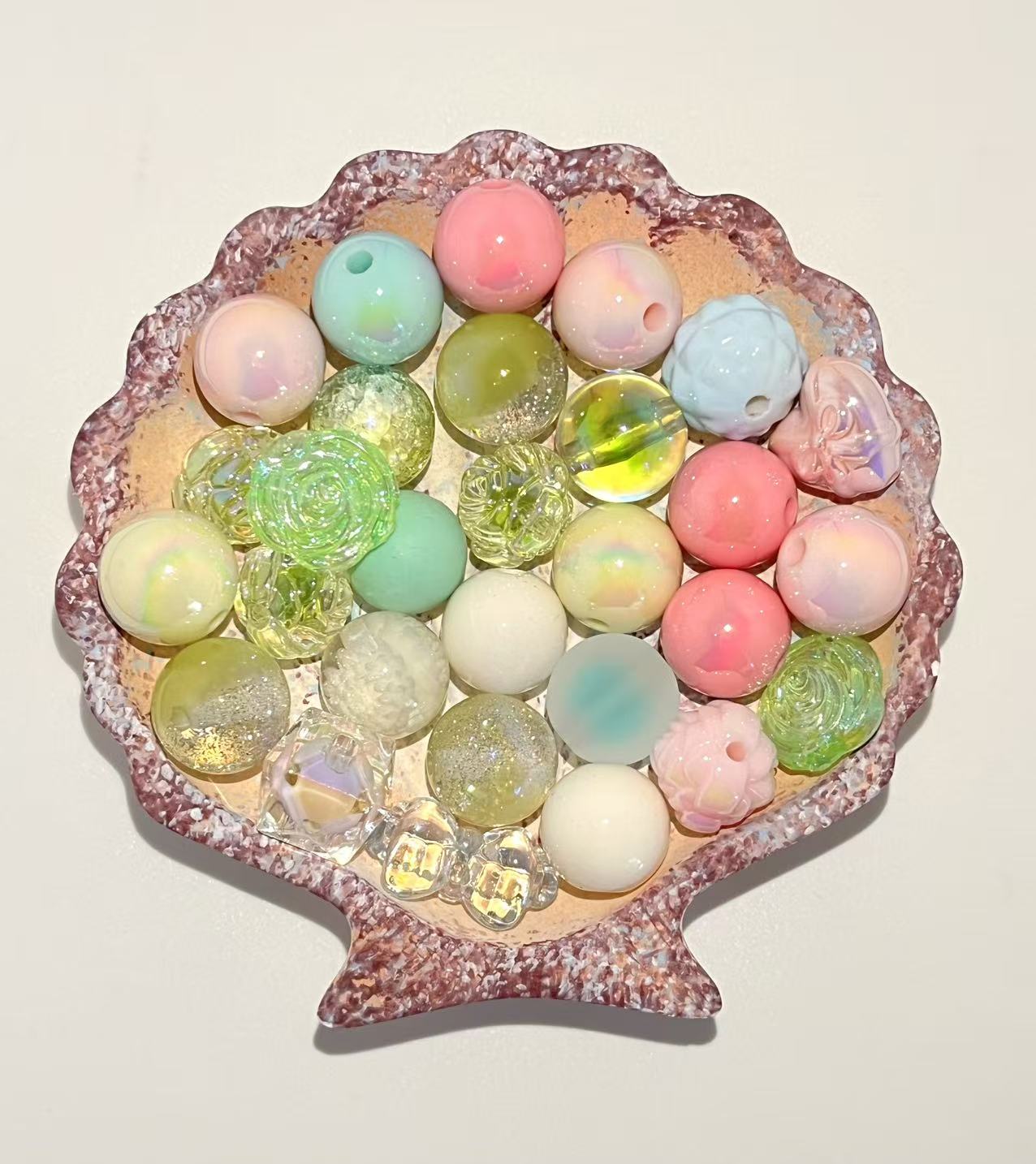 C-43  Mixed beads for mobile phone chain making, keychain, backpack chain
