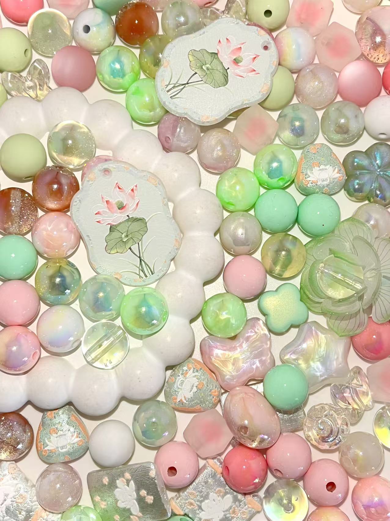 C-39 Mixed beads for mobile phone chain making, keychain, backpack chain