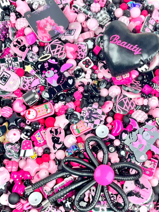S-44  Mixed beads for mobile phone chain making, keychain, backpack chain