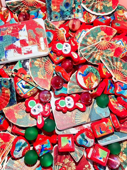 C-30 Mixed beads for mobile phone chain making, keychain, backpack chain