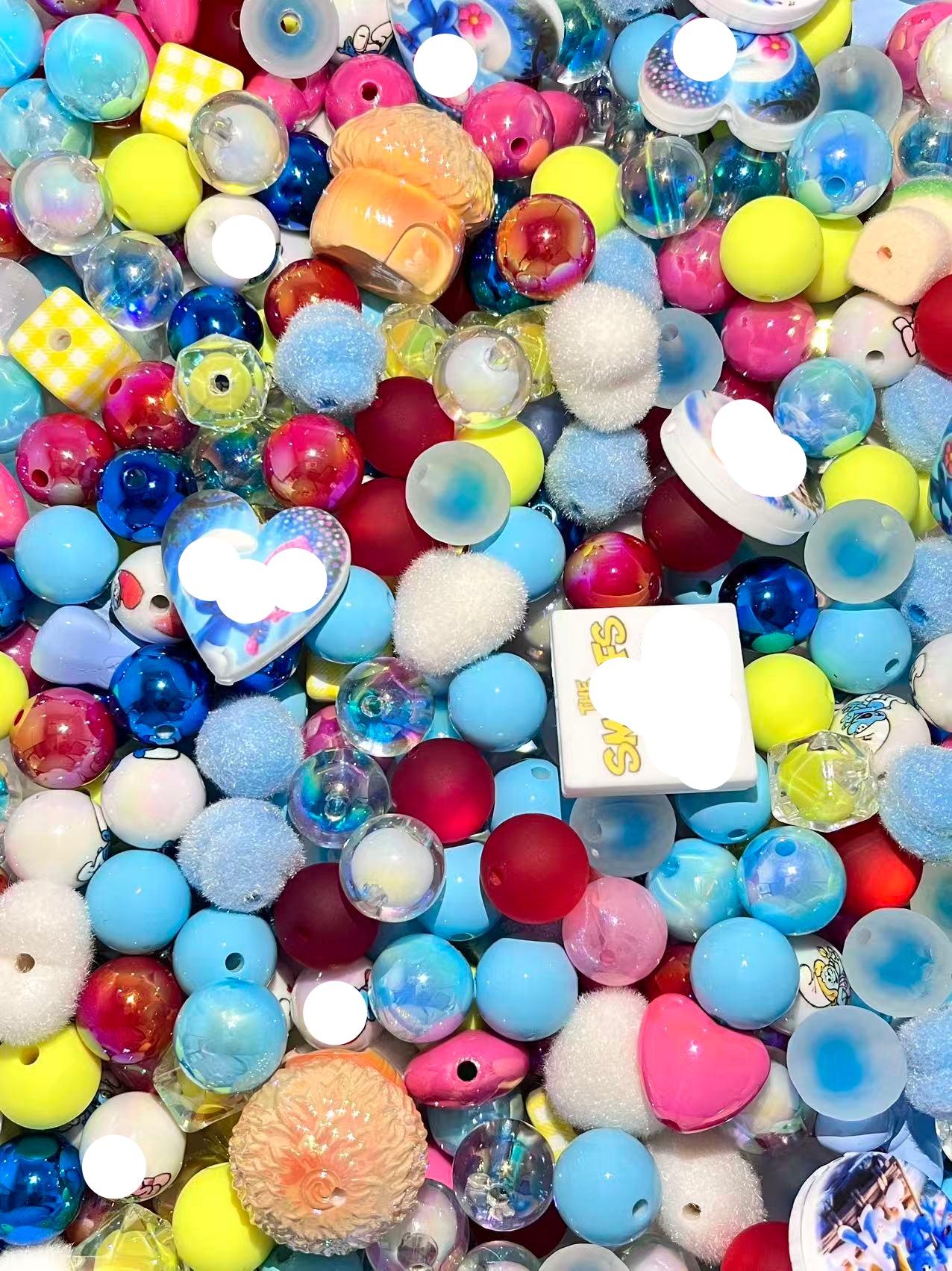C-33  Mixed beads for mobile phone chain making, keychain, backpack chain