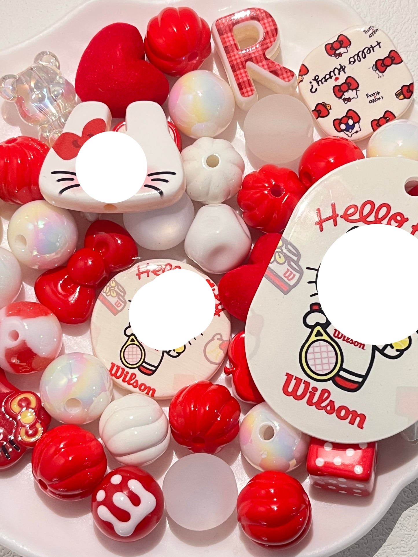 C-11  Mixed beads for mobile phone chain making, keychain, backpack chain