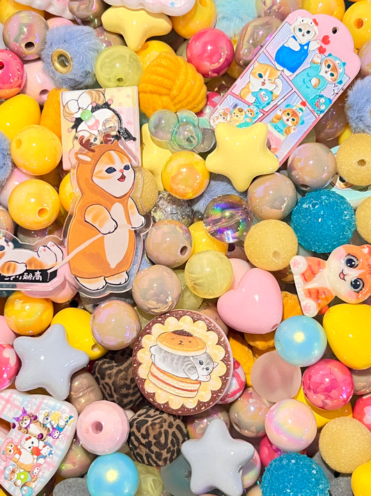 C-02  Mixed beads for mobile phone chain making, keychain, backpack chain