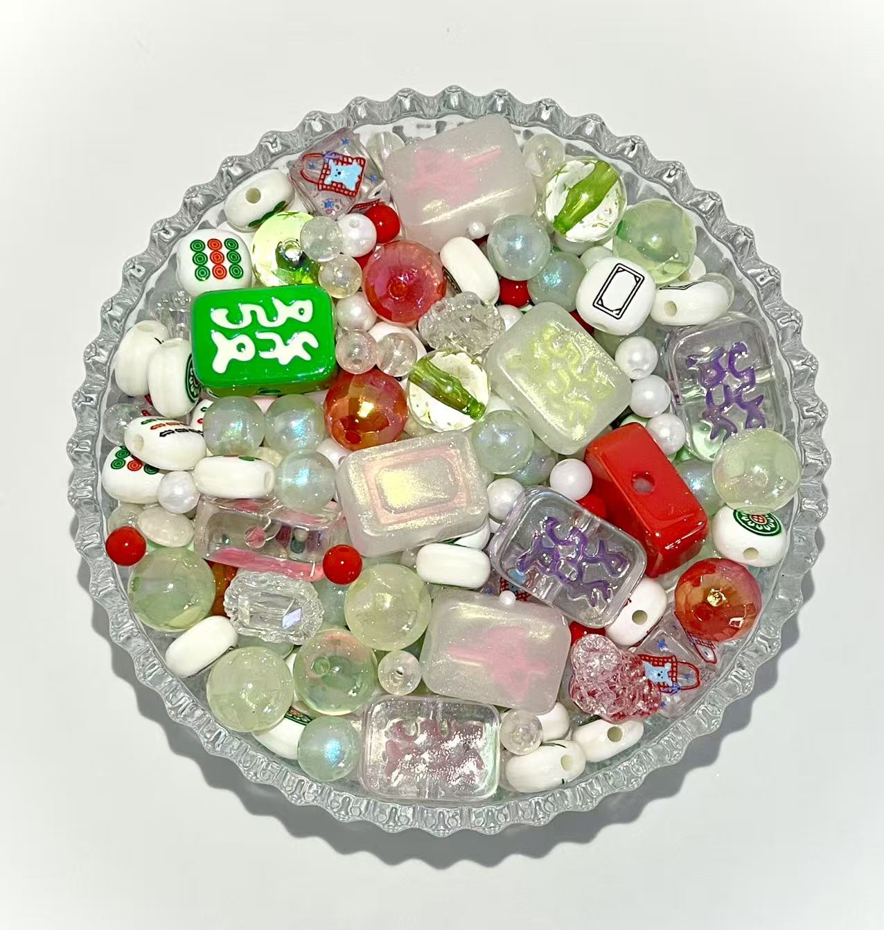 S-11  Mixed beads for mobile phone chain making, keychain, backpack chain