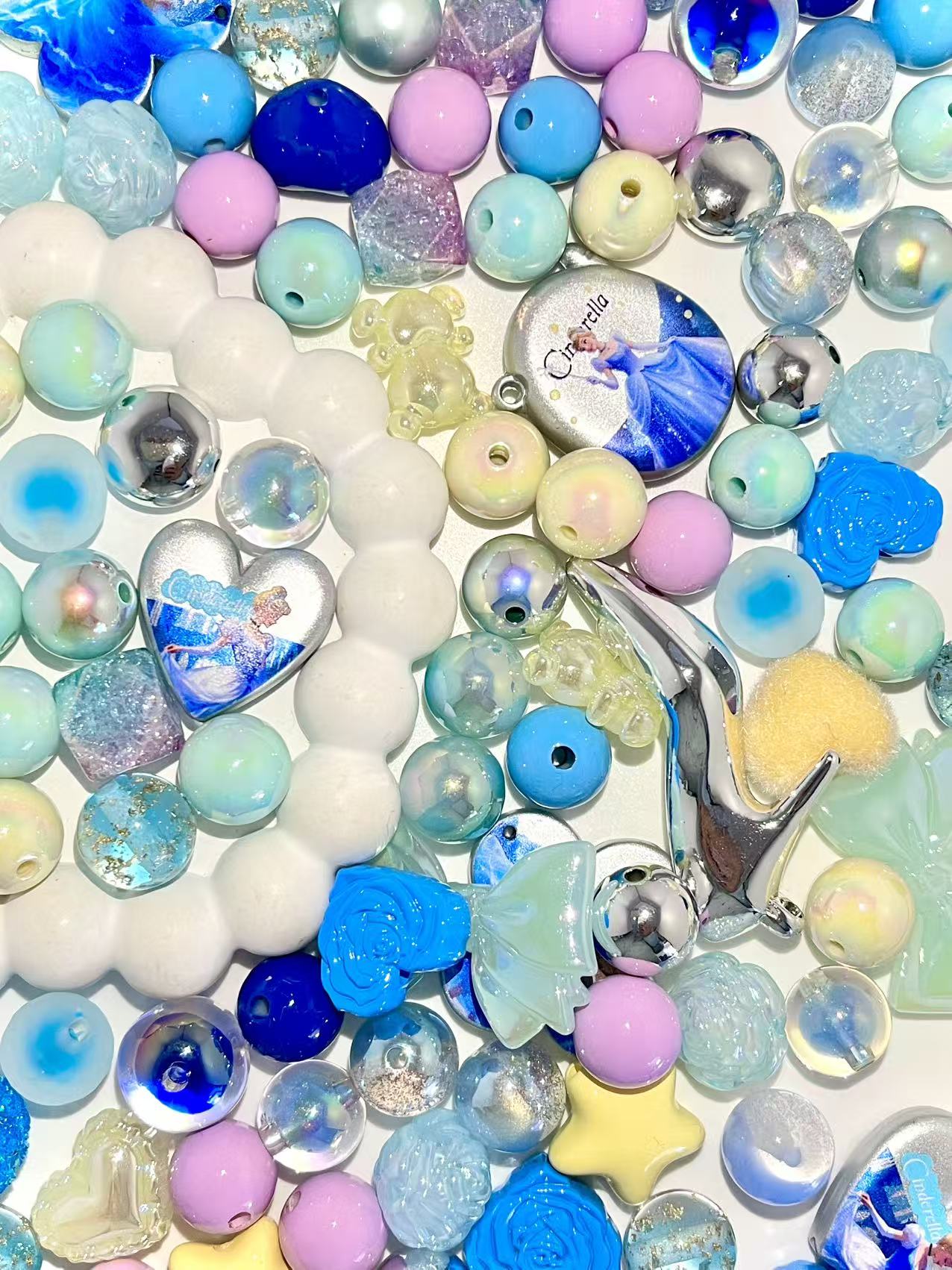 C-17 Mixed beads for mobile phone chain making, keychain, backpack chain
