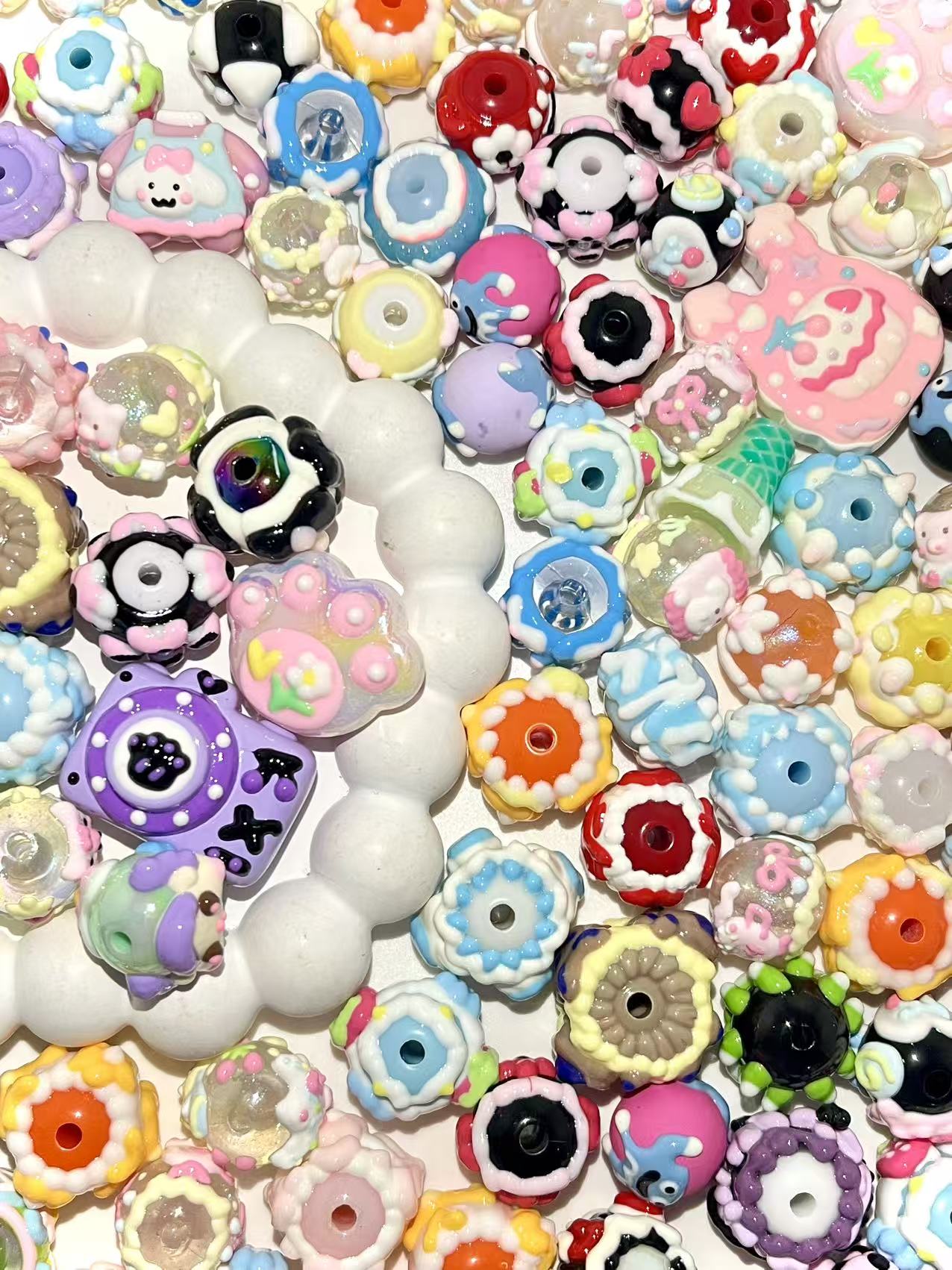 B-21 Mixed beads for mobile phone chain making, keychain, backpack chain