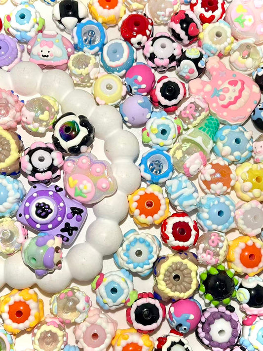 B-21 Mixed beads for mobile phone chain making, keychain, backpack chain