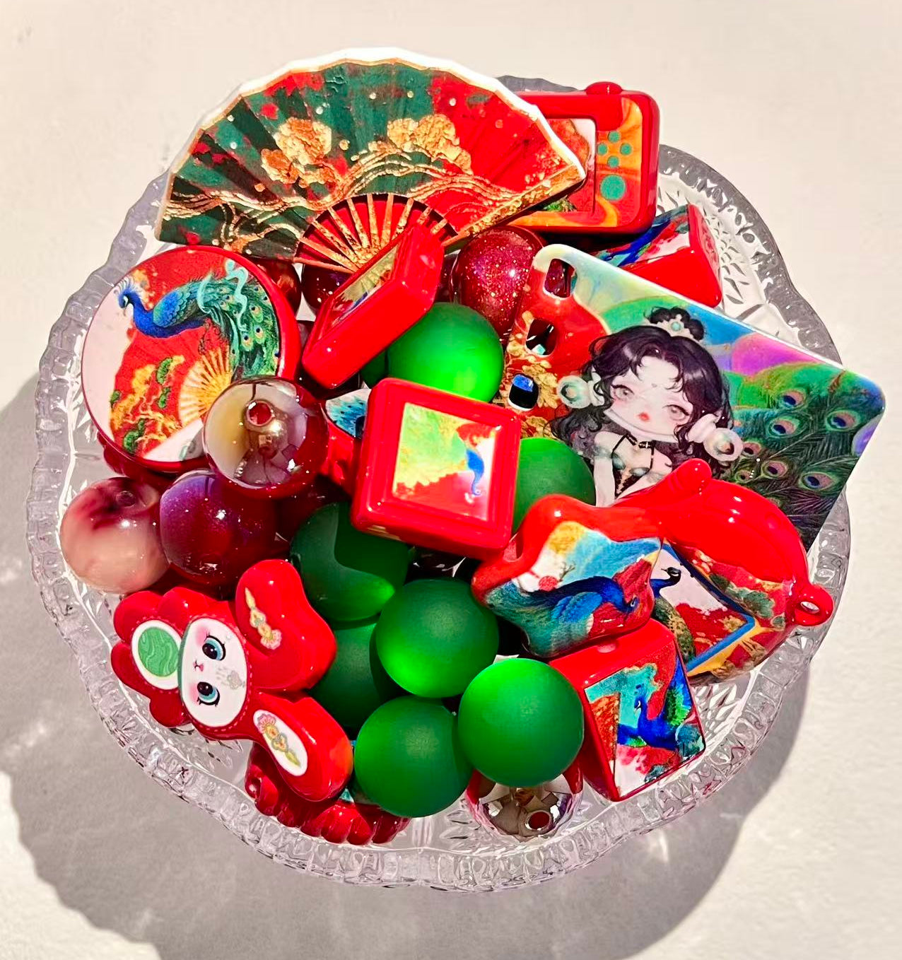 C-30 Mixed beads for mobile phone chain making, keychain, backpack chain