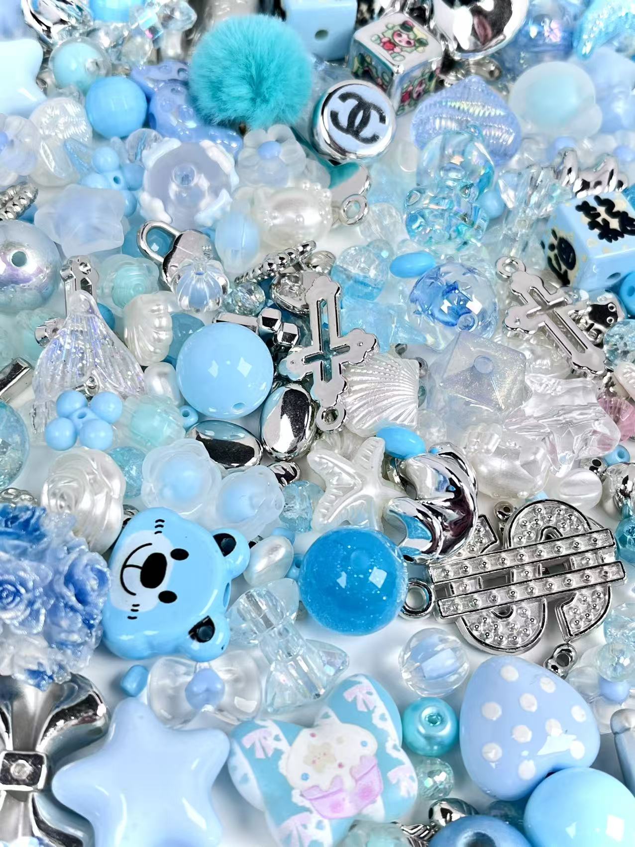 S-26  Mixed beads for mobile phone chain making, keychain, backpack chain