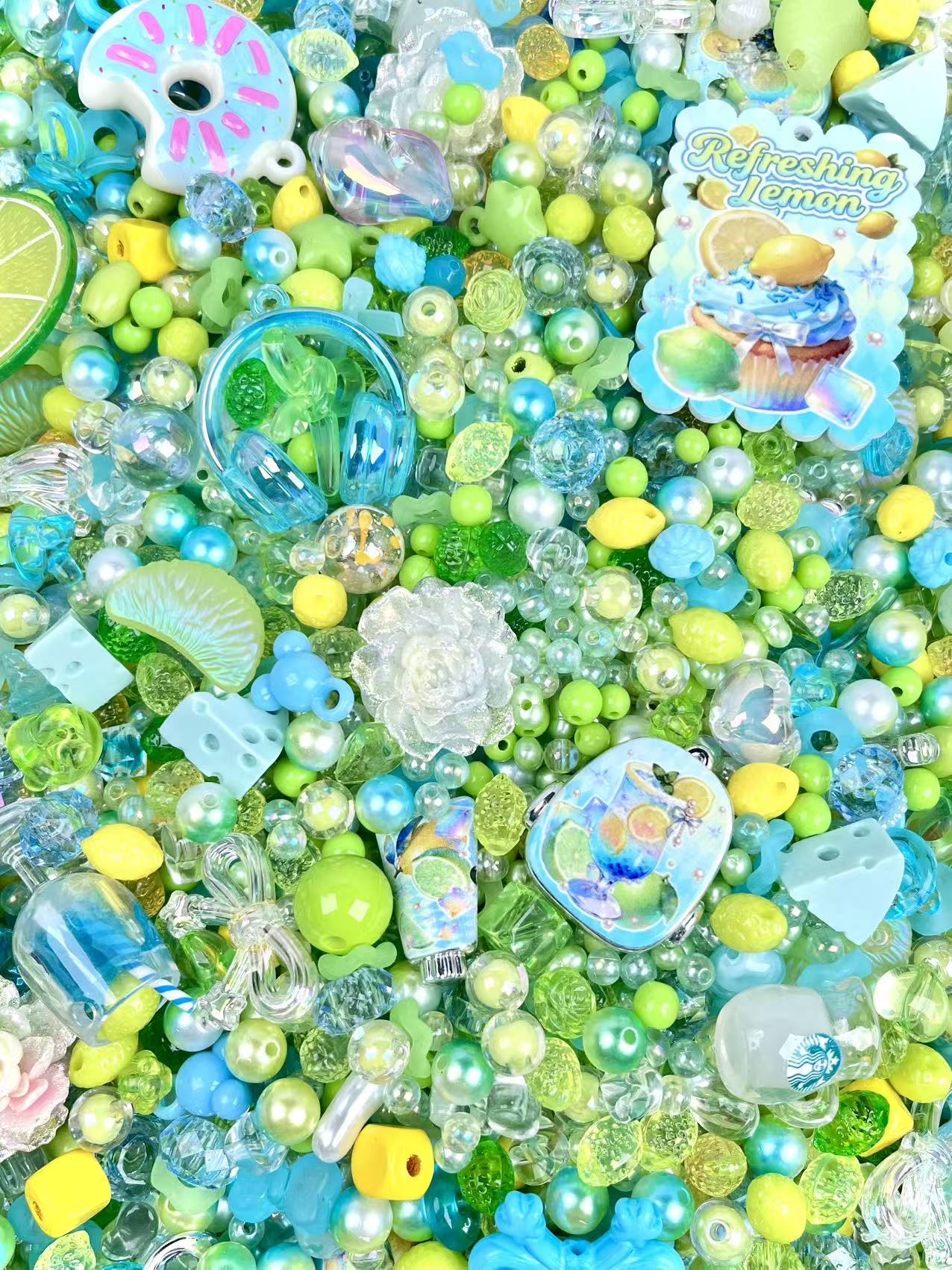 S-46  Mixed beads for mobile phone chain making, keychain, backpack chain
