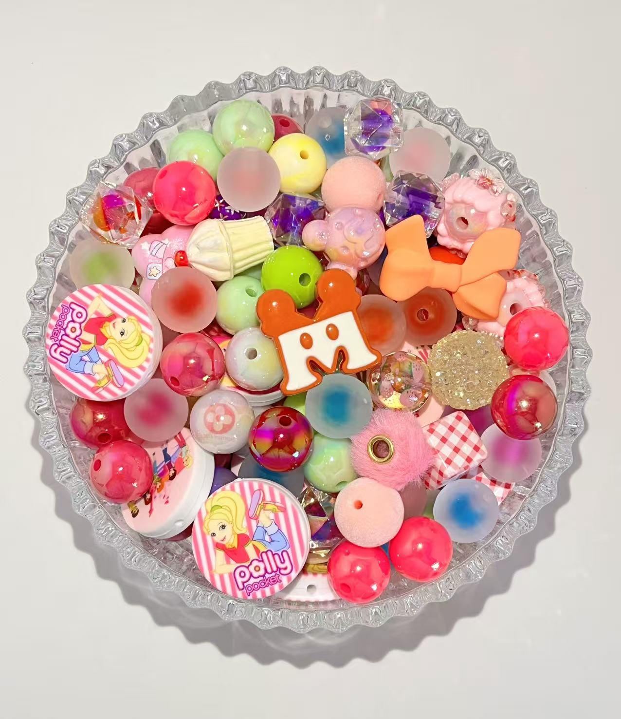 C-20 Mixed beads for mobile phone chain making, keychain, backpack chain