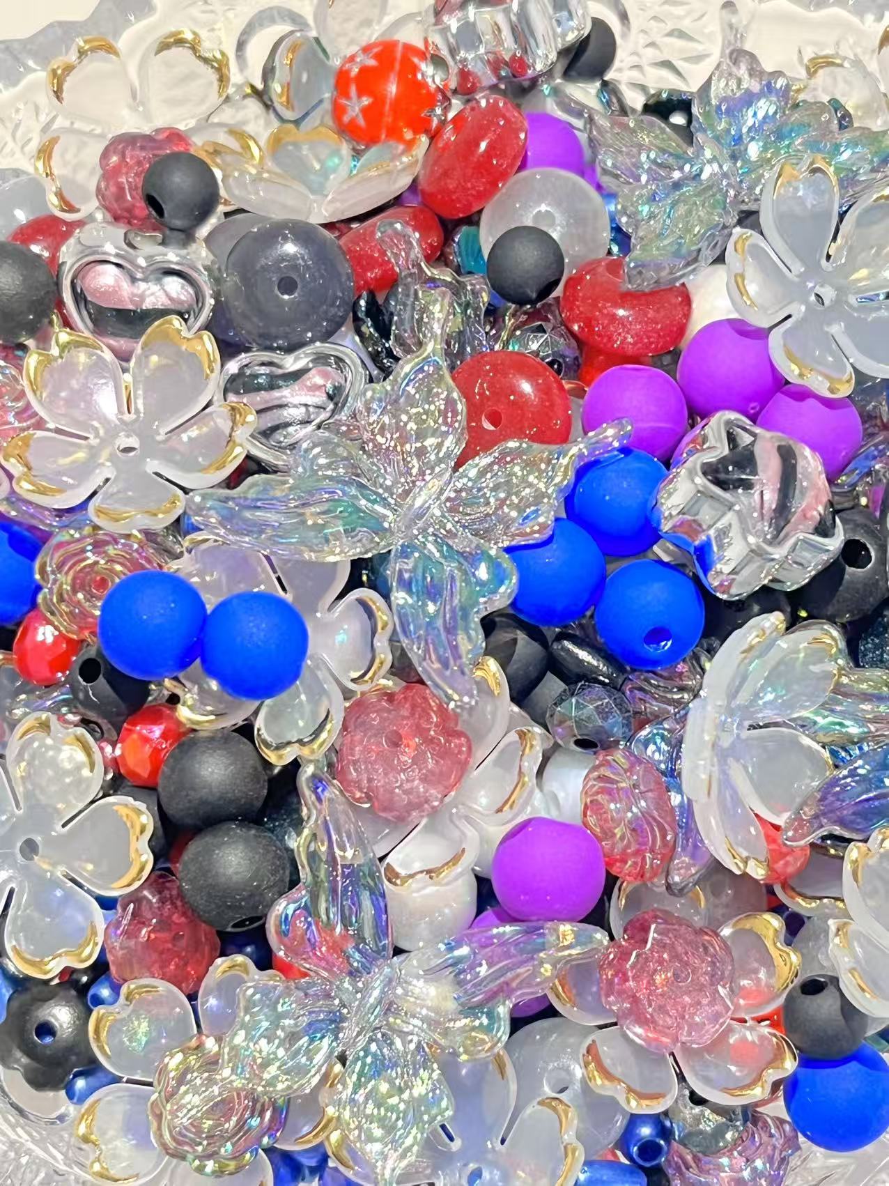 S-18 Mixed beads for mobile phone chain making, keychain, backpack chain