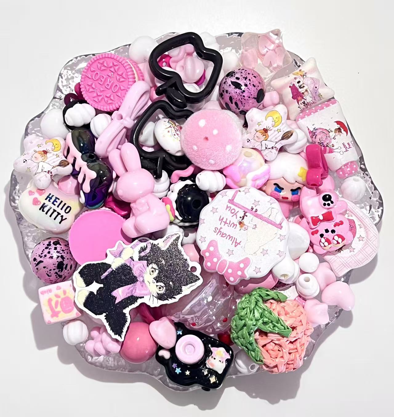 S-27 Mixed beads for mobile phone chain making, keychain, backpack chain