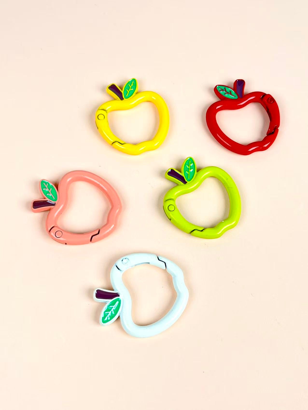 A-54 Colorful Baking Paint Spring Clasps &amp; Pastel-Colored Open Spring Rings for DIY Jewelry, Keychains, Book Rings, and Card Holder Hardware