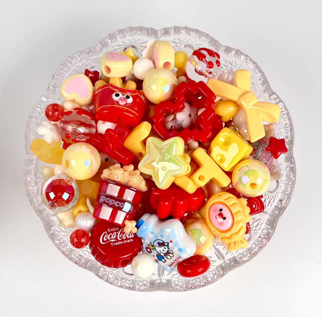 S-14 Mixed beads for mobile phone chain making, keychain, backpack chain
