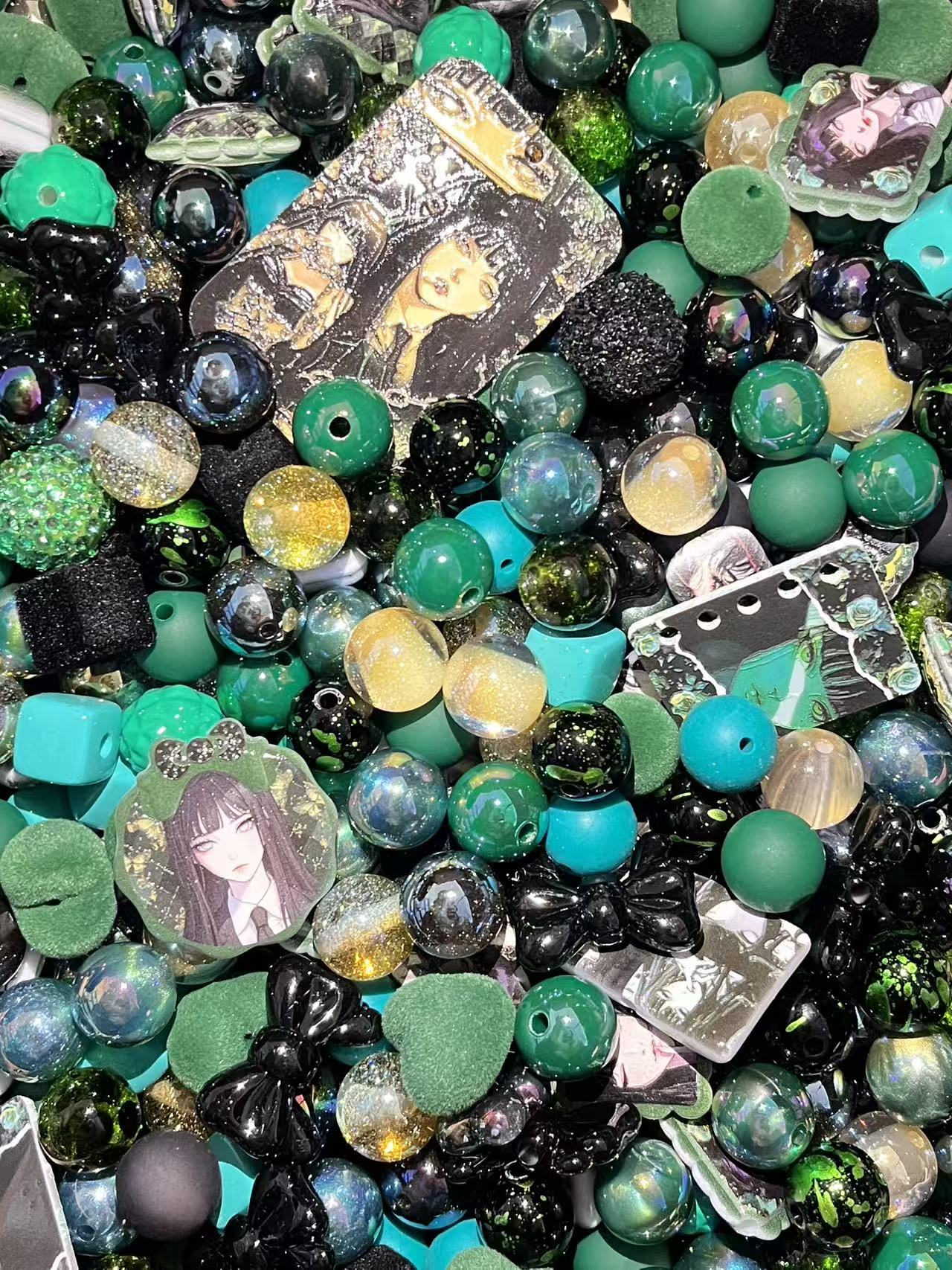 C-05 Mixed beads for mobile phone chain making, keychain, backpack chain