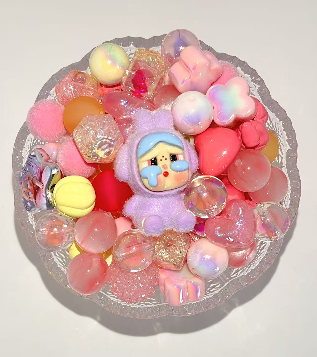 C-41  Mixed beads for mobile phone chain making, keychain, backpack chain