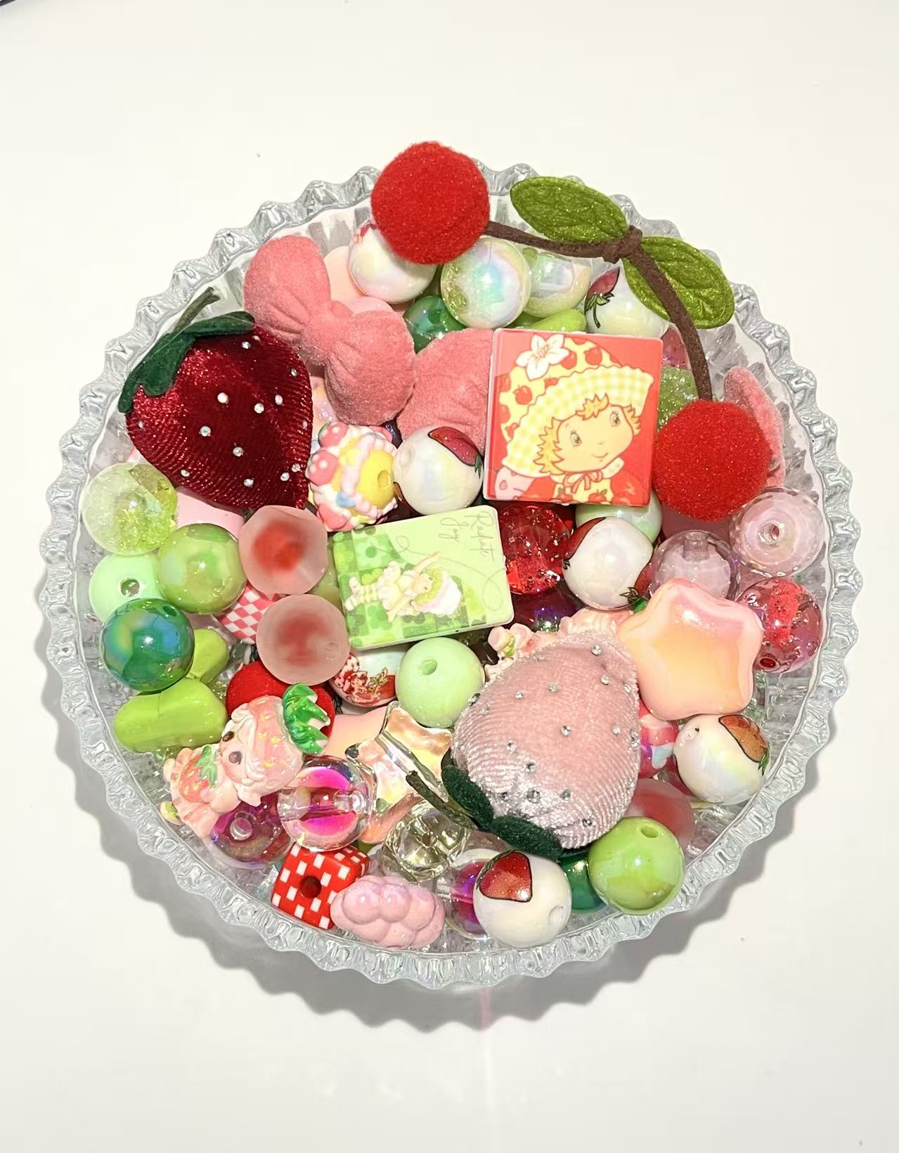 C-49  Mixed beads for mobile phone chain making, keychain, backpack chain