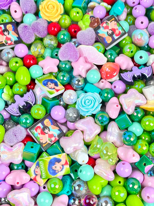 C-54  Mixed beads for mobile phone chain making, keychain, backpack chain