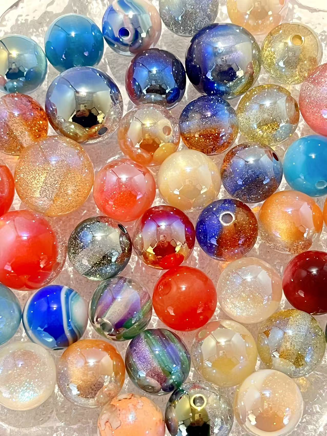 B-02 Mixed beads for mobile phone chain making, keychain, backpack chain
