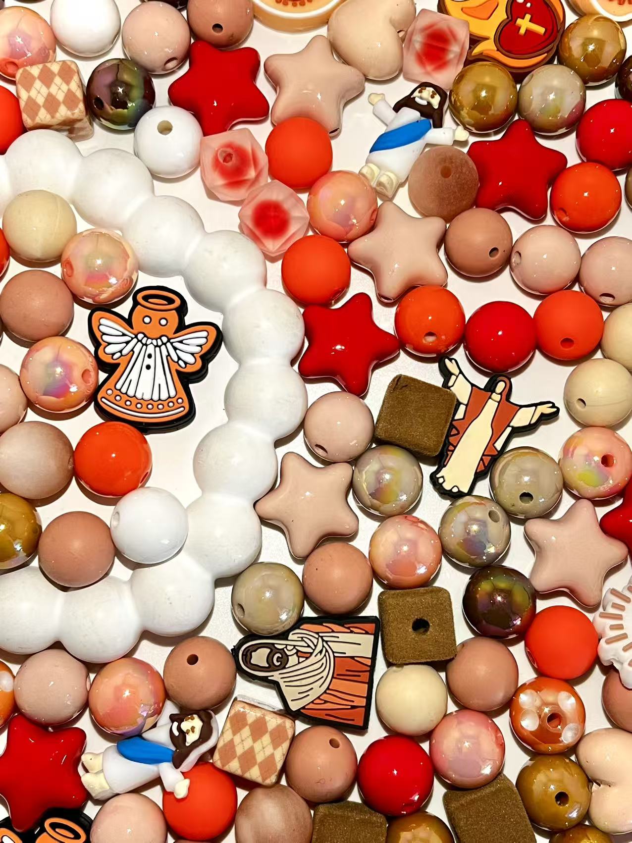 C-46 Mixed beads for mobile phone chain making, keychain, backpack chain