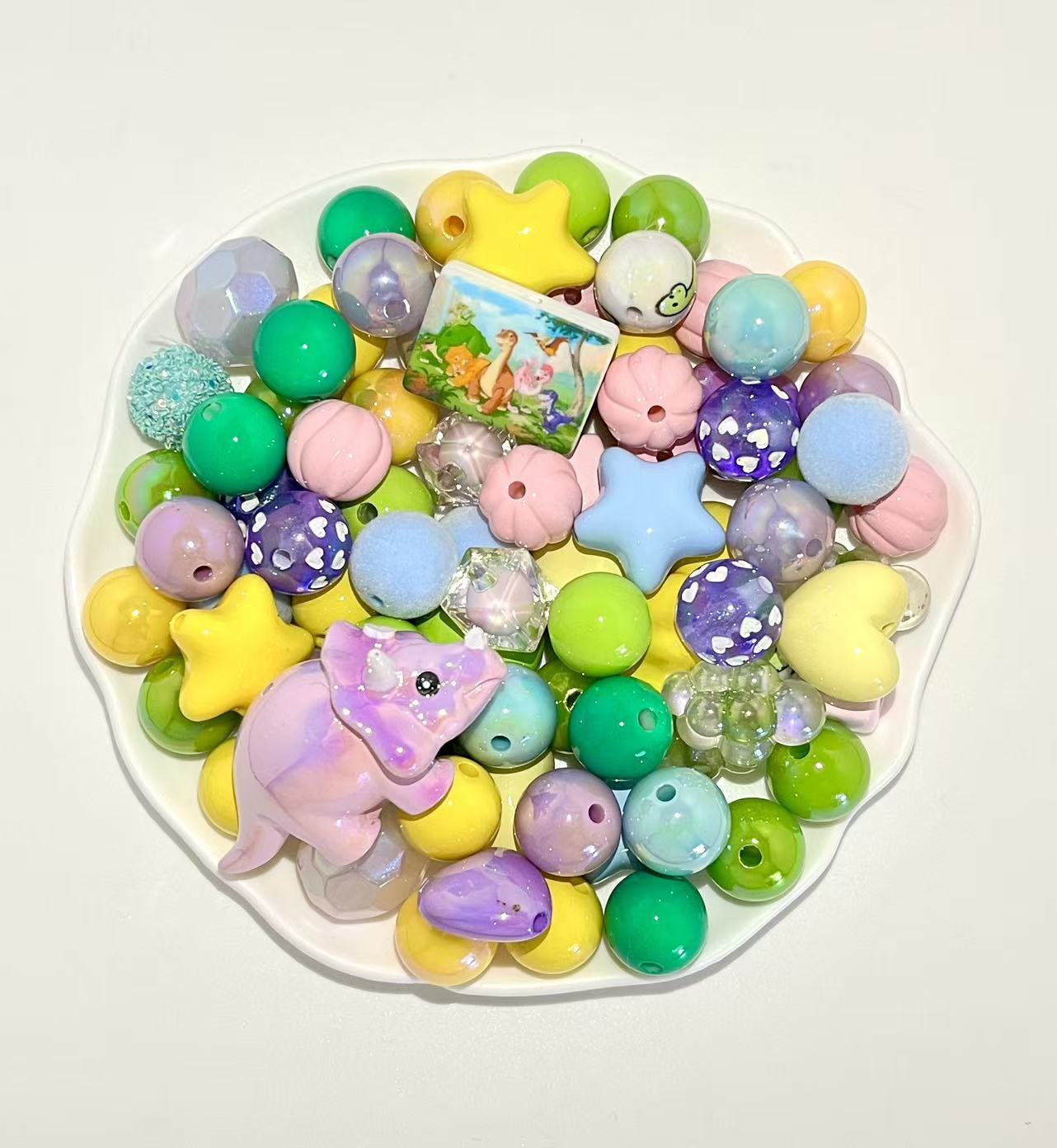 C-52 Mixed beads for mobile phone chain making, keychain, backpack chain