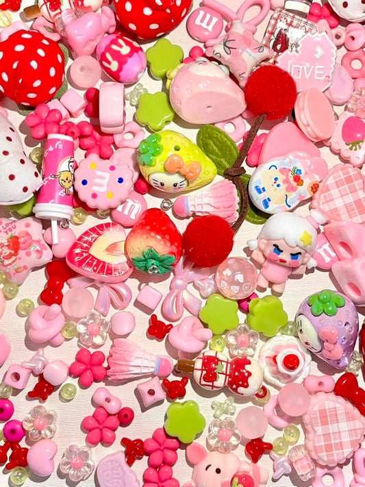 S-19  Mixed beads for mobile phone chain making, keychain, backpack chain