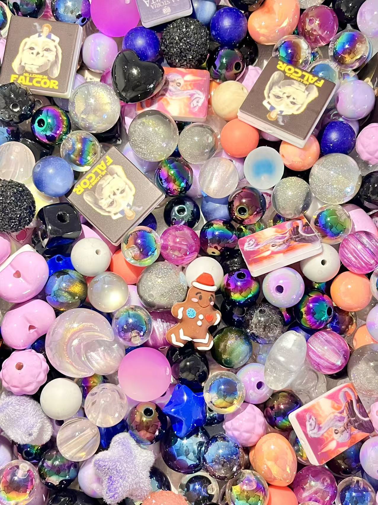 C-13 Mixed beads for mobile phone chain making, keychain, backpack chain