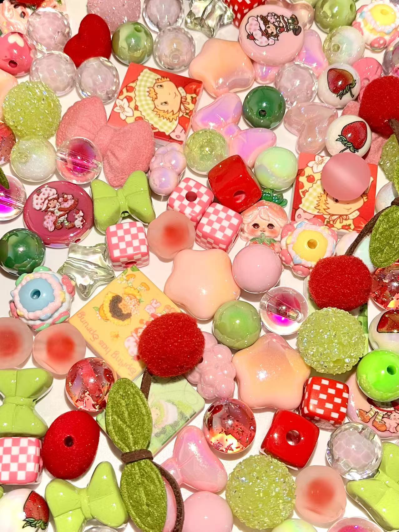 C-49  Mixed beads for mobile phone chain making, keychain, backpack chain
