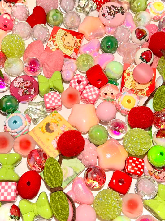 C-49  Mixed beads for mobile phone chain making, keychain, backpack chain