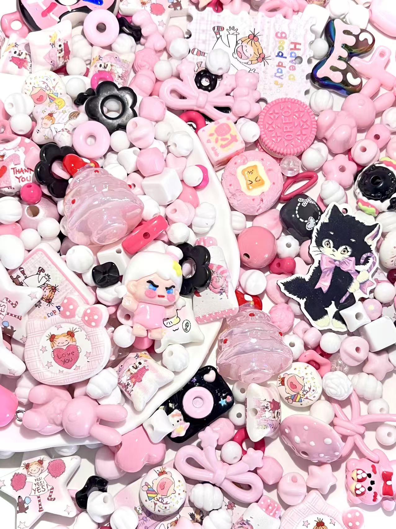 S-27 Mixed beads for mobile phone chain making, keychain, backpack chain