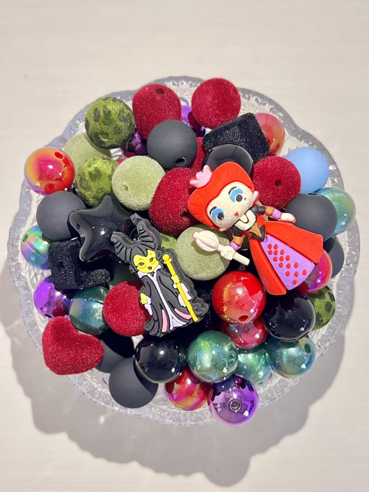 C-34  Mixed beads for mobile phone chain making, keychain, backpack chain