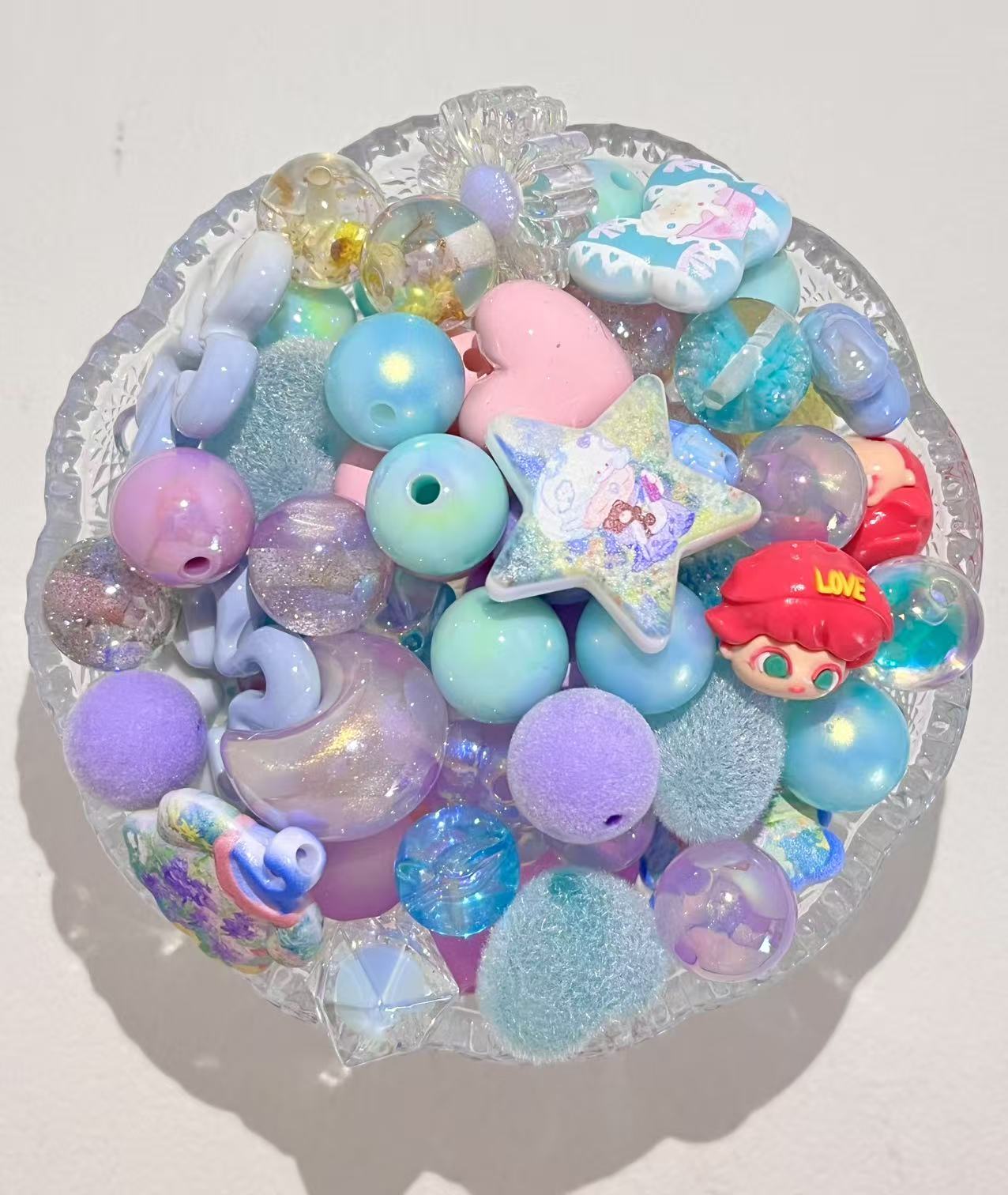 C-35 Mixed beads for mobile phone chain making, keychain, backpack chain