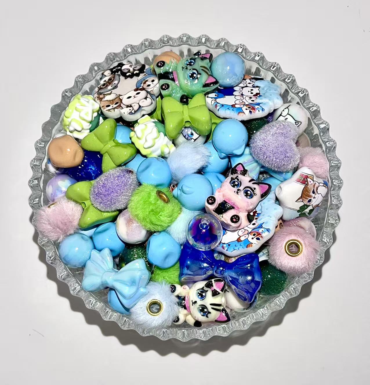 C-23  Mixed beads for mobile phone chain making, keychain, backpack chain