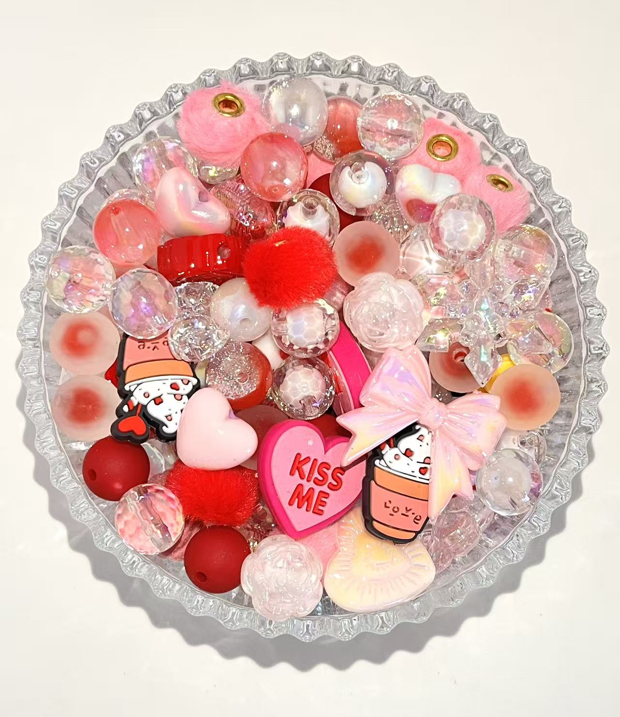 C-18 Mixed beads for mobile phone chain making, keychain, backpack chain