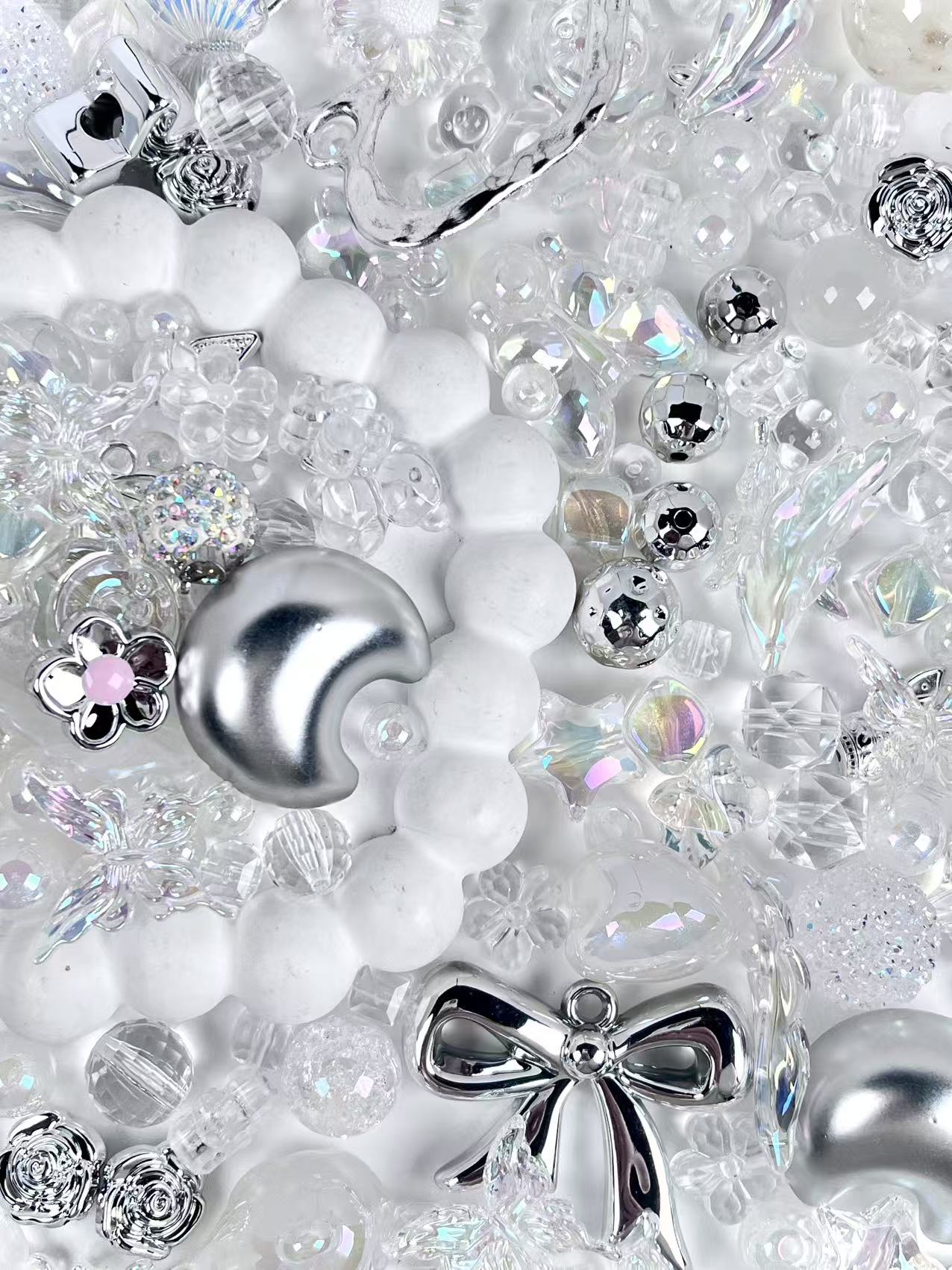 S-15  Mixed beads for mobile phone chain making, keychain, backpack chain